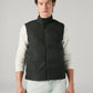 Men's Solid Slim Fit Puffer Jacket - Front View
