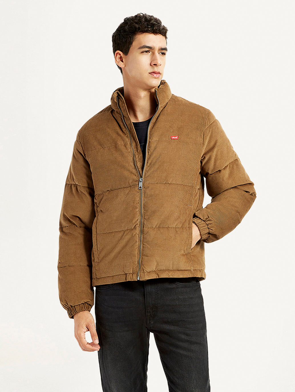Men's Quilted Slim Fit Puffer Jacket - Styleshot View