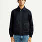 Men's Navy Solid Slim Fit Jacket - Front View