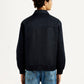 Men's Navy Solid Slim Fit Jacket - Back View