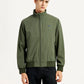 Men's Solid Slim Fit Bomber Jacket - Front View