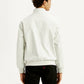 Men's Solid Off White Jacket - Back View