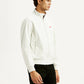 Men's Solid Off White Jacket - Side View