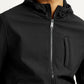 Men's Solid Black Windcheater Jacket - Detail View