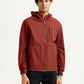 Men's Solid Rust Windcheater Jacket - Front View