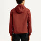 Men's Solid Rust Windcheater Jacket - Back View
