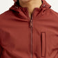 Men's Solid Rust Windcheater Jacket - Detail View