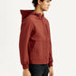 Men's Solid Rust Windcheater Jacket - Side View