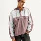 Men's Colorblock Mauve Windcheater Jacket - Elevated View