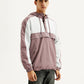 Men's Colorblock Mauve Windcheater Jacket - Side View