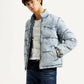 Men's Quilted Light Blue Puffer Jacket - Styleshot View