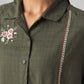 Women's Embroidered Regular Fit Shirt - Detail View
