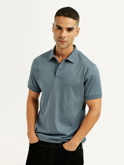 levi's Men's Solid Blue Slim Fit Polo T-shirt-picture-24