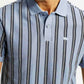 Men's Striped Slim Fit Polo T-shirt - Detail View