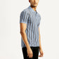 Men's Striped Slim Fit Polo T-shirt - Side View