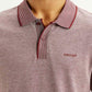 Men's Mauve Slim Fit Polo T-shirt - Detail View