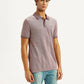 Men's Mauve Slim Fit Polo T-shirt - Side View