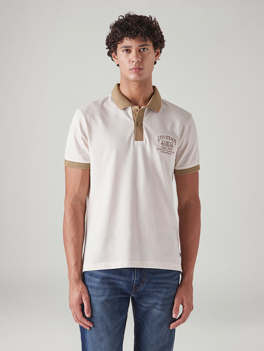 Men's Colorblock Slim Fit Pique Polo T-Shirt - Front View
