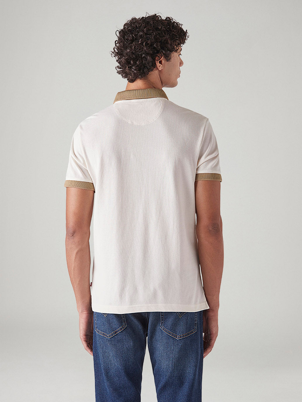 Men's Colorblock Slim Fit Pique Polo T-Shirt - Back View