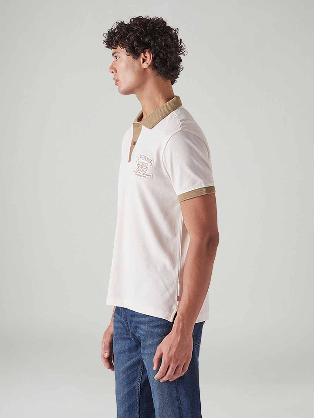 Men's Colorblock Slim Fit Pique Polo T-Shirt - Side View