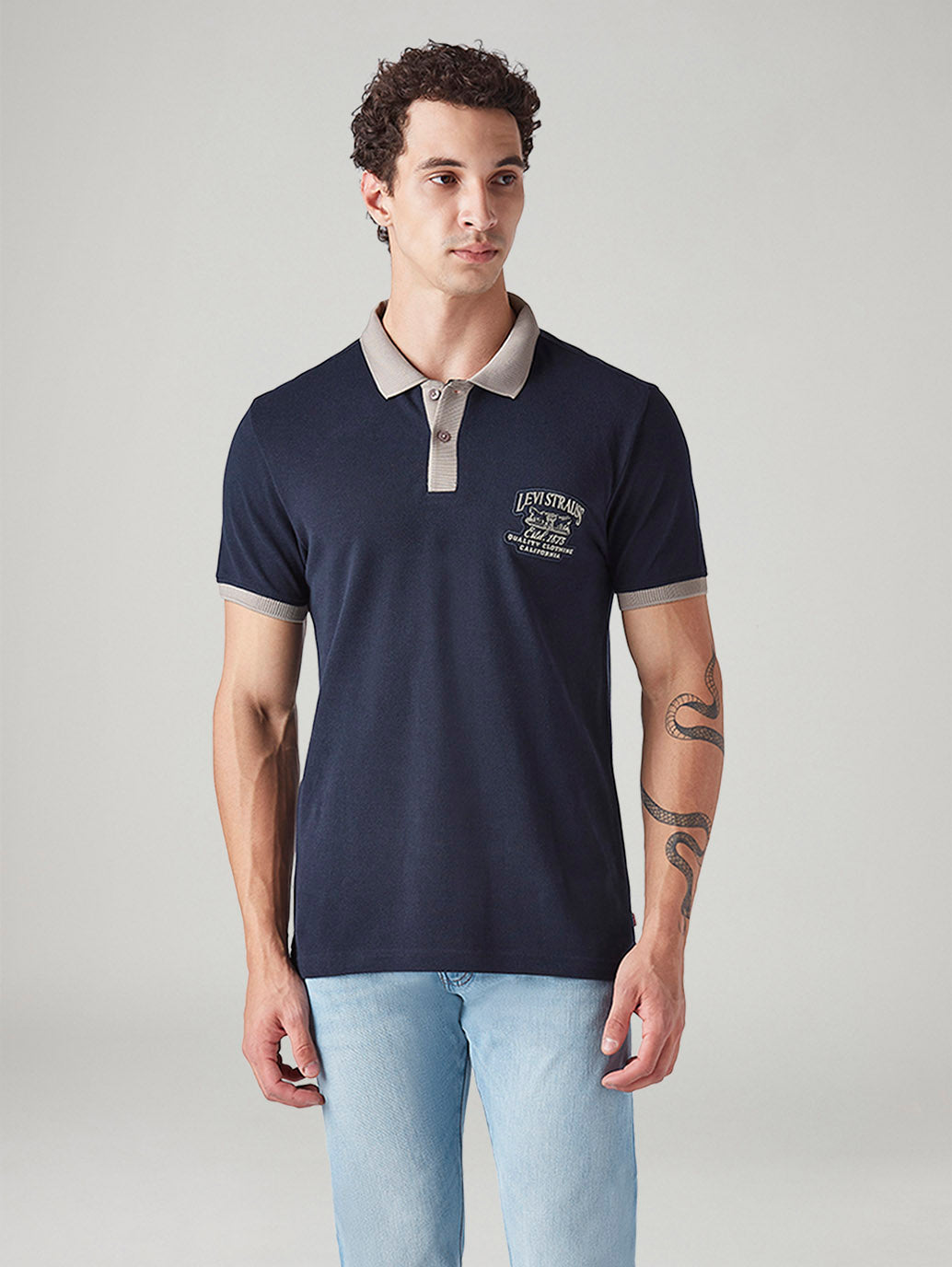 Men's Colorblock Slim Fit Pique Polo T-Shirt