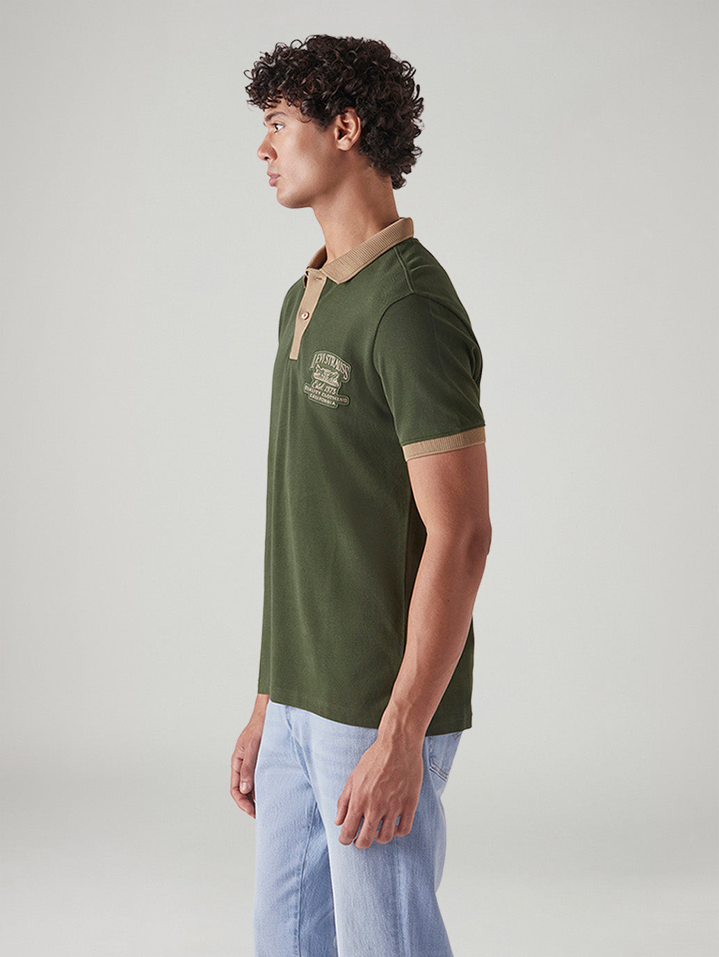 Men's Colorblock Slim Fit Pique Polo T-Shirt - Side View