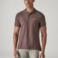 Men's Solid Brown Polo T-shirt - Front View