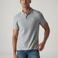 Men's Solid Grey Polo T-shirt - Styleshot View