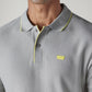 Men's Solid Grey Polo T-shirt - Detail View