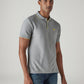 Men's Solid Grey Polo T-shirt - Side View