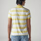 Men's Striped White Jersey Polo T-shirt - 20 View