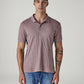 Men's Textured Mauve Ribbed Polo T shirt - 20 View