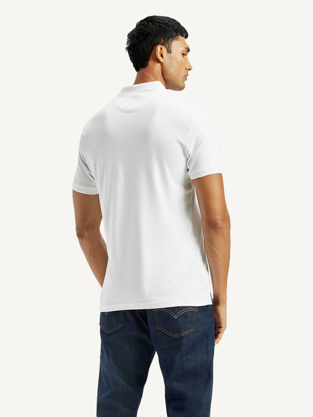 Men's Slim Fit Polo T-Shirt - Back View