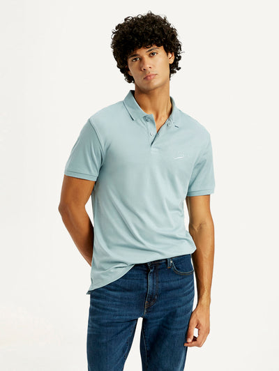 Men's Solid Slim Fit Polo T-Shirt