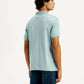 Men's Solid Slim Fit Polo T-Shirt - Back View
