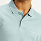 Men's Solid Slim Fit Polo T-Shirt - Detail View