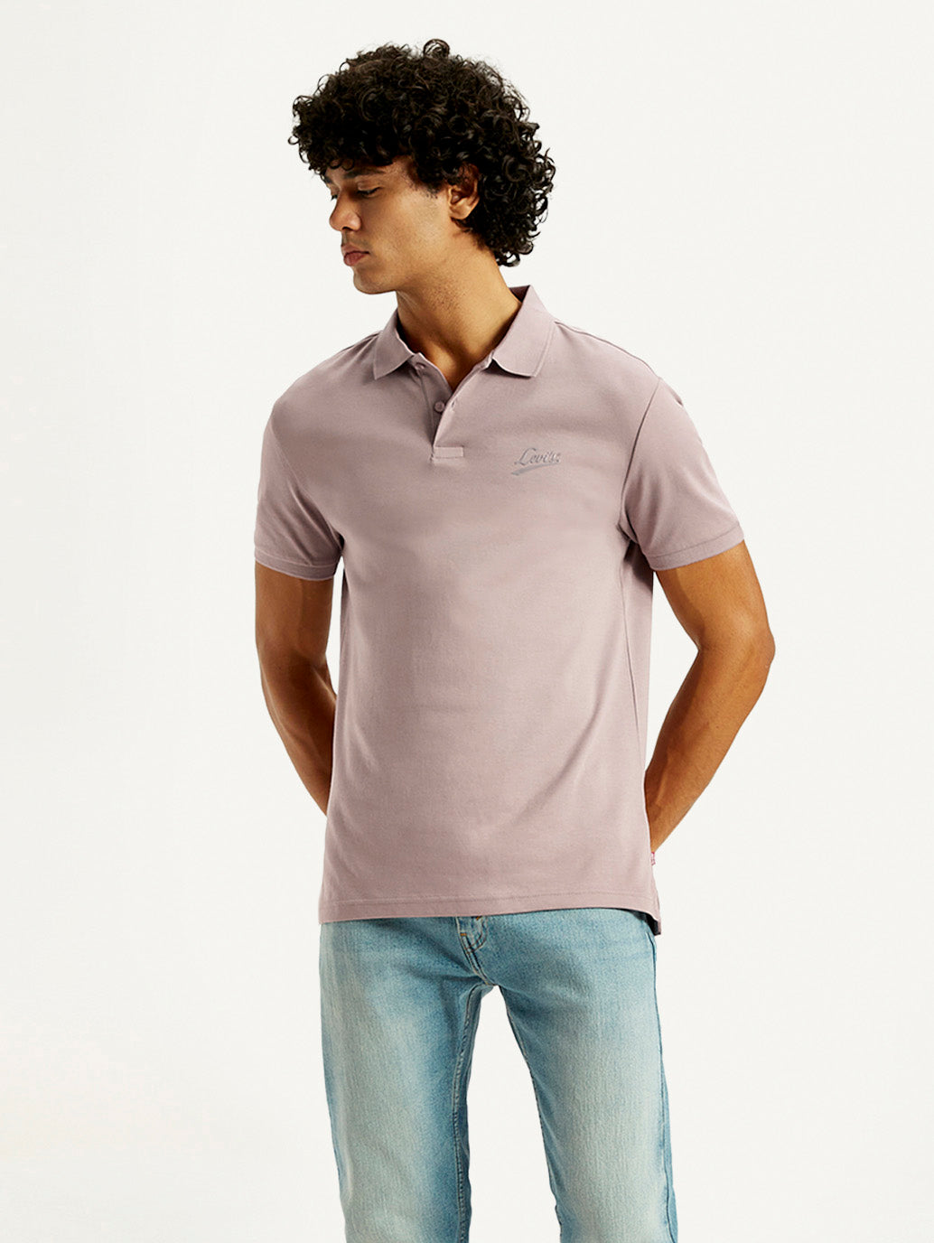 Men's Solid Slim Fit Polo T-Shirt - Styleshot View