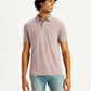 Men's Solid Slim Fit Polo T-Shirt - Front View