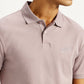 Men's Solid Slim Fit Polo T-Shirt - Detail View