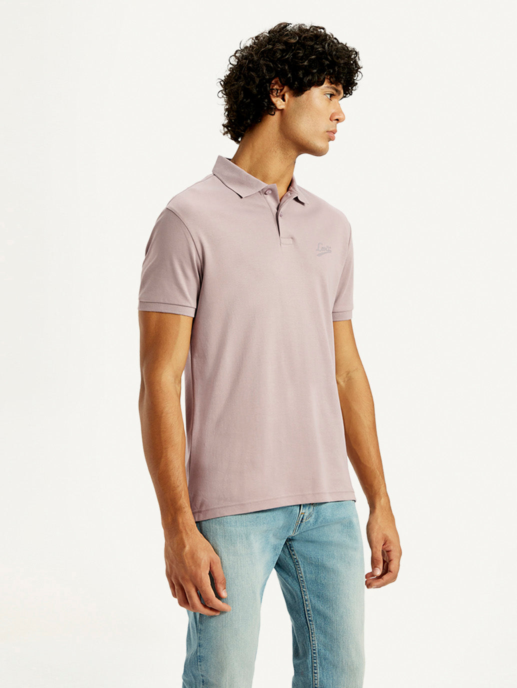 Men's Solid Slim Fit Polo T-Shirt - Side View