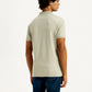 Men's Solid Slim Fit Polo T-Shirt - Back View