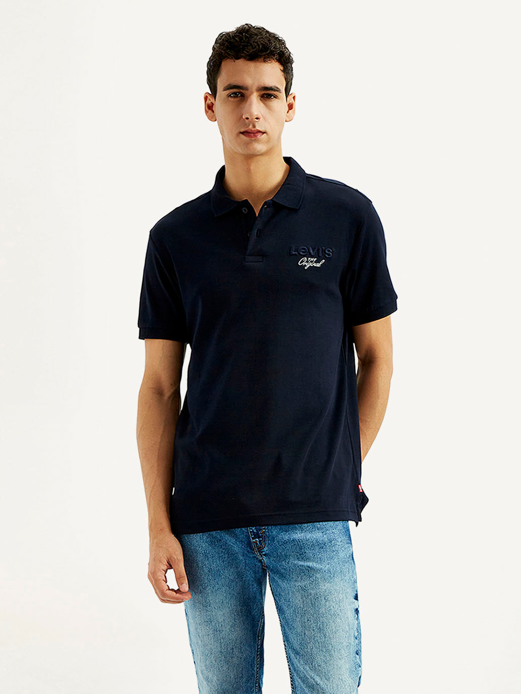 Men's Solid Slim Fit Polo T-shirt - Styleshot View