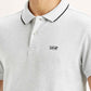Men's Light Grey Slim Fit Polo T-shirt - Detail View