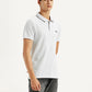 Men's Light Grey Slim Fit Polo T-shirt - Side View