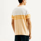 Men's Striped Slim Fit Polo T-shirt - Back View