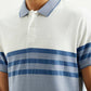 Men's Striped Slim Fit Polo T-shirt - Detail View