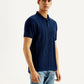 Men's Striped Slim Fit Polo T-shirt - Side View