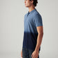 Men's Ombre Blue Slim Fit Polo T-shirt - Side View