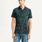 Men's Abstract Dark Green Slim Fit Polo T-shirt - Styleshot View