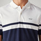 Men's Striped White Slim Fit Textured Polo T-shirt - 20 View